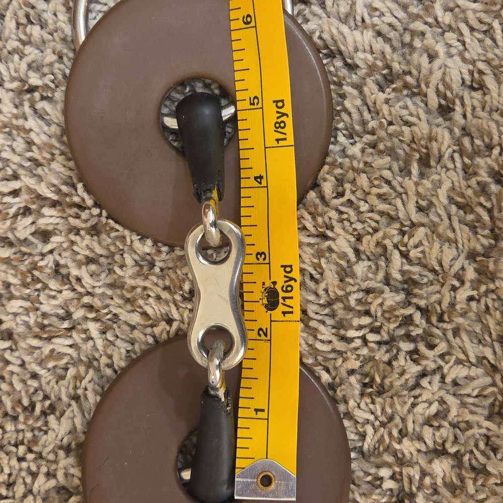 Bevel French Link Rubber Horse Bit - Picture 5 of 5